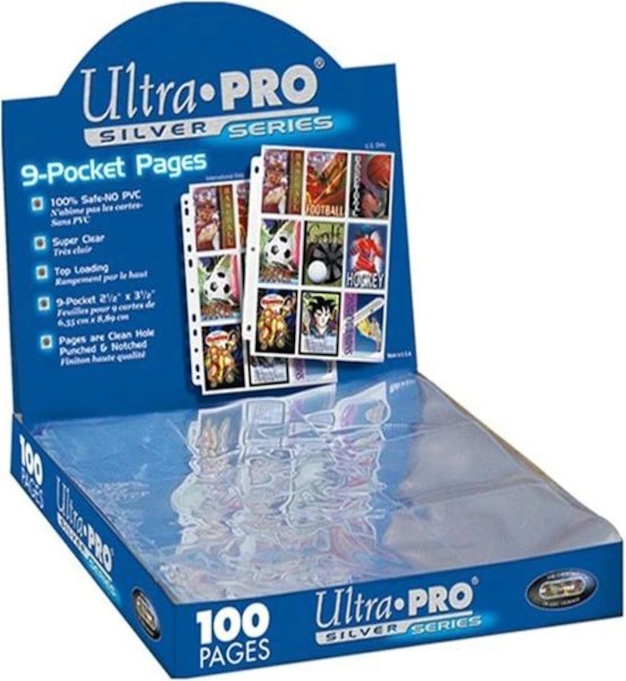 Ultra Pro Silver Series Spezialhülle für Trading Cards (mit Lochrand)